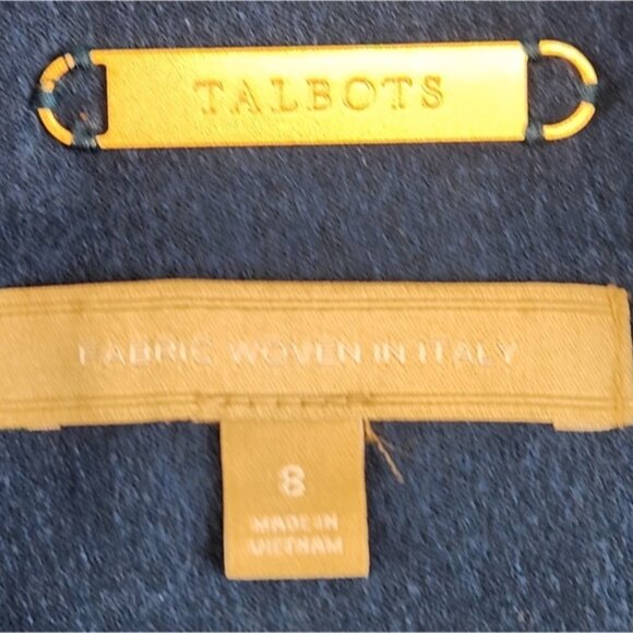 Talbots Blue Wool Shift Dress Blazer Suit Two Piece - Women’s US 8 - Picture 8 of 8